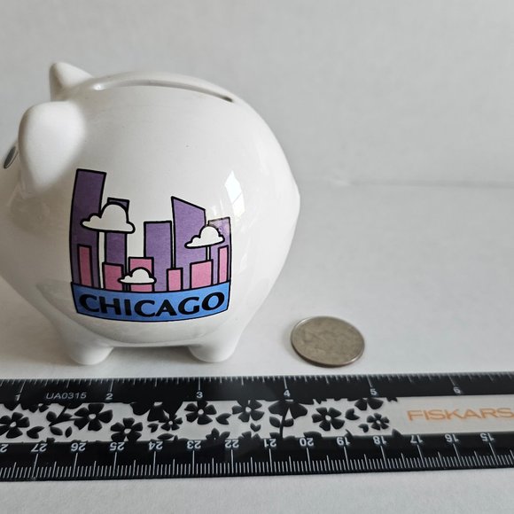 Chicago Windy City Skyline Piggy Bank Souvenir - Picture 8 of 9